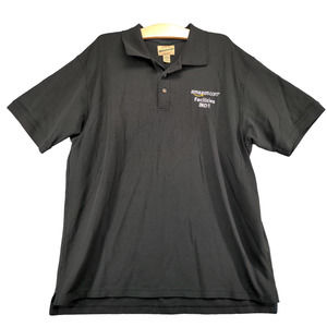 WearGuard Mens Amazon Work Polo Shirt Black Size XL Short Sleeve Embroidered